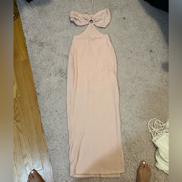 Bloomingdale’s light pink cut out beach maxi dress size small - Picture 5 of 13